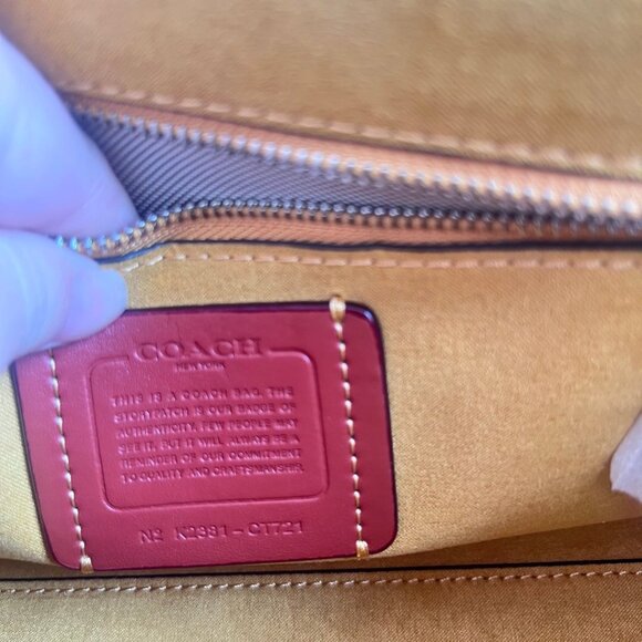 Coach CT721 Leather Soft Tabby Shoulder Bag Crossbody Brown New - Picture 7 of 7